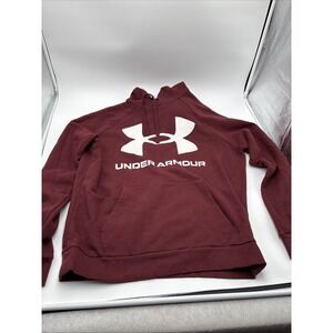 Under Armour‎ Hoodie Mens Size Large Red Maroon Sweatshirt Pullover Used